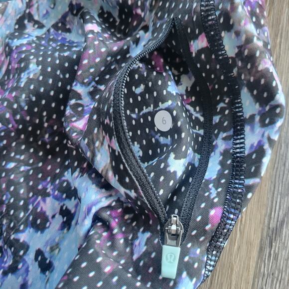 Lululemon All Sport Crop Floral Sport Tranquil Blue Multi Size 6 - Picture 4 of 8